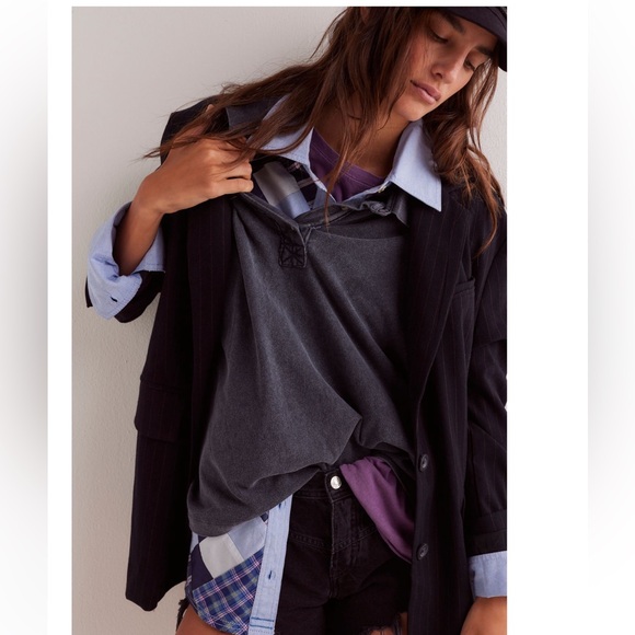 We the free people argyle plaid shirt - Picture 4 of 6